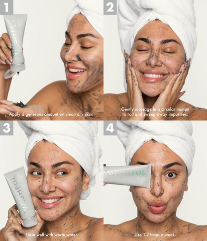 Yo Detox Charcoal Face & Body Enzyme Scrub